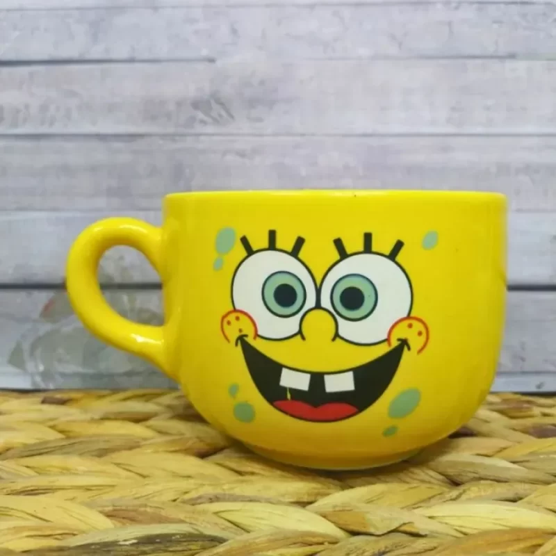 TAZÓN GRANDE CERÁMICA DISEÑO BOB ESPONJA EXCELENTE CALIDAD - Imagen 2