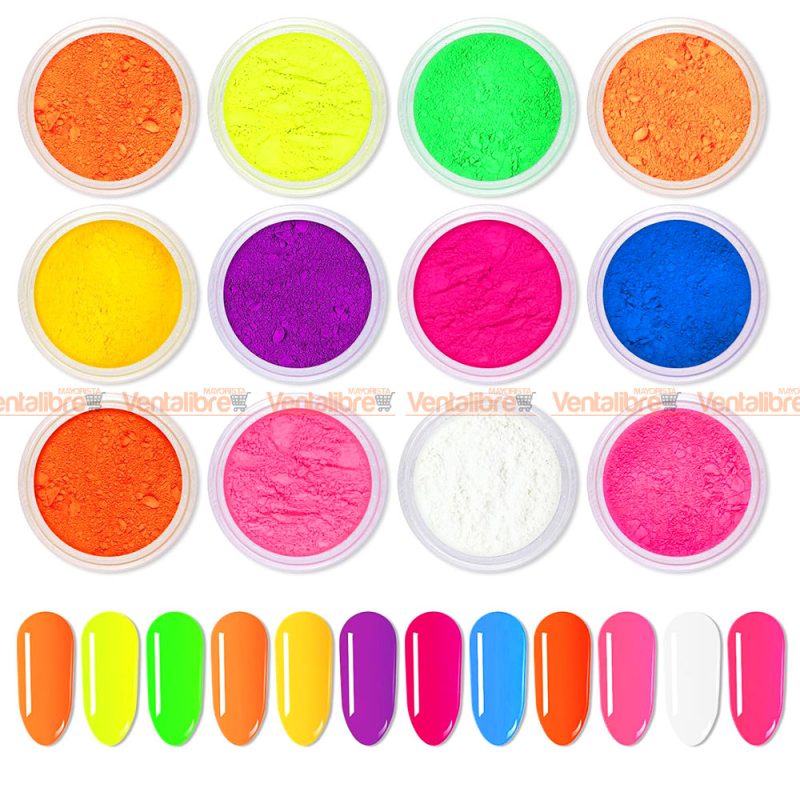 PIGMENTO NEÓN PARA UÑAS BLÍSTER X 12 UNI. - Imagen 2