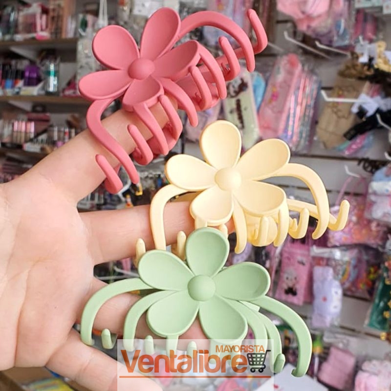 BROCHE GRANDE PARA PELO FLOR HAIR CLAWS EXCELENTE CALIDAD
