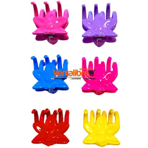 BROCHE FLOR 4 CM. VARIOS COLORES EXCELENTE CALIDAD
