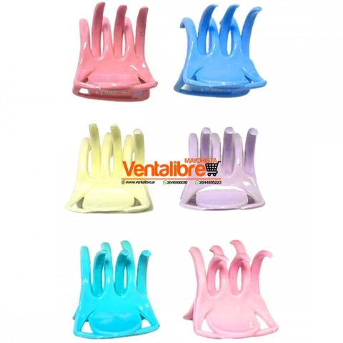 BROCHES CALADOS 4 CM. COLORES PASTEL EXCELENTE CALIDAD