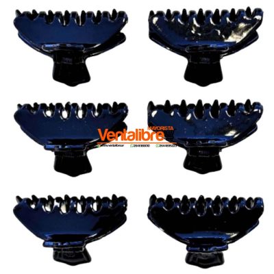 BROCHES 7 DIENTES 5 CM. NEGROS EXCELENTE CALIDAD