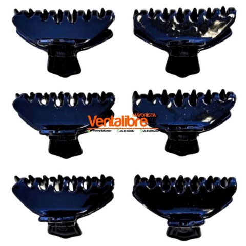 BROCHES 7 DIENTES 5 CM. NEGROS EXCELENTE CALIDAD