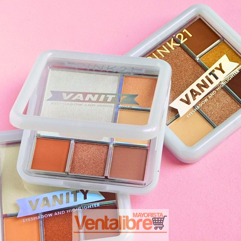 PALETA DE SOMBRAS CON ILUMINADOR 3 GRUPOS DE COLORES 2 EN 1