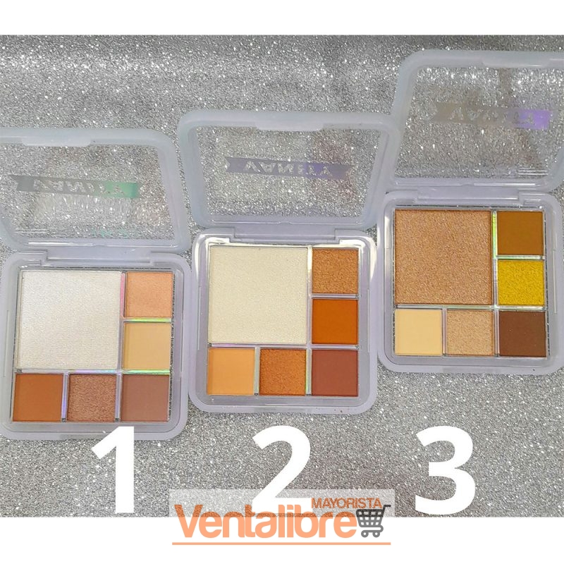 PALETA DE SOMBRAS CON ILUMINADOR 3 GRUPOS DE COLORES 2 EN 1 - Image 2