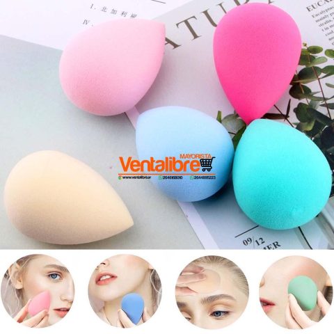 ESPONJA PARA BASES DE MAQUILLAJES VARIOS COLORES EXCELENTE CALIDAD