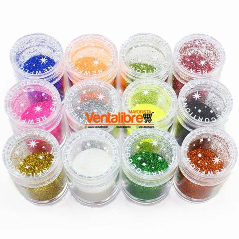 GLITTER PARA UÑAS EN FRASCO VARIOS COLORES EXCELENTE CALIDAD