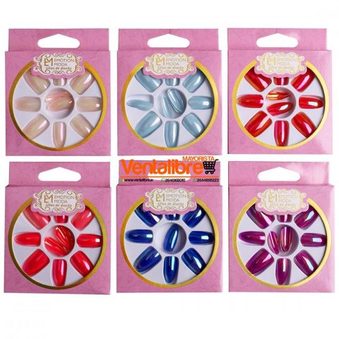 UÑAS POSTIZAS EMOTION VARIOS COLORES HOLOGRÁFICOS EN CAJA