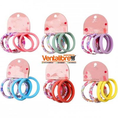 COLITAS LISAS Y ESTAMPADAS GRANDES EXCELENTE AJUSTE BLISTER X 4 UNI.