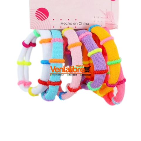 COLITAS NUDO BICOLOR FLUO EXCELENTE AJUSTE X 6 UNI.
