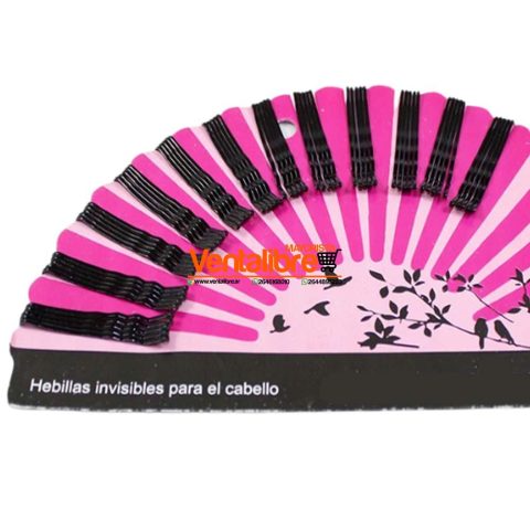 INVISIBLES CHICOS EN ABANICO DE METAL COLOR NEGRO