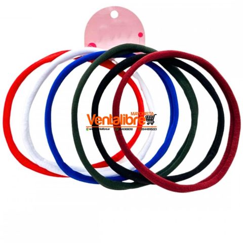 VINCHA ELÁSTICA DEPORTIVA COLORES OSCUROS EXCELENTE ELASTICIDAD X 6 UNI.