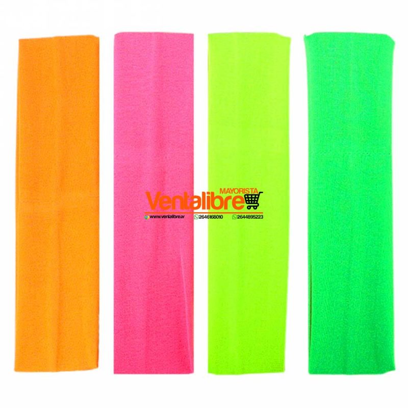 VINCHA ELÁSTICA DEPORTIVA 5 CM. FLÚOR EXCELENTE ELASTICIDAD - Imagen 2