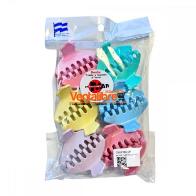 BROCHES 7 DIENTES 5 CM. COLORES PASTEL EXCELENTE CALIDAD - Image 4