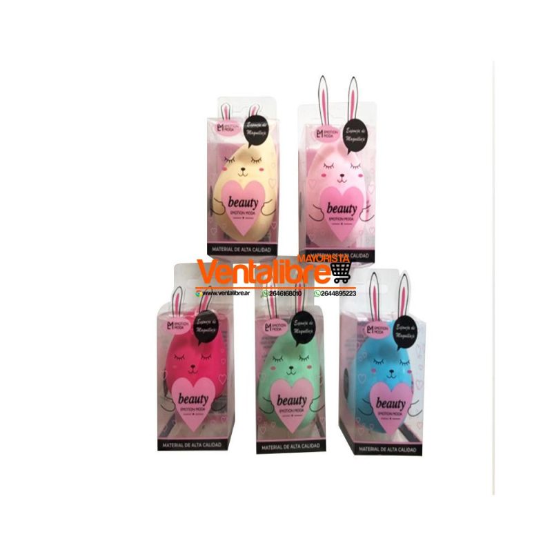 ESPONJA PARA BASES DE MAQUILLAJES VARIOS COLORES EXCELENTE CALIDAD - Imagen 2