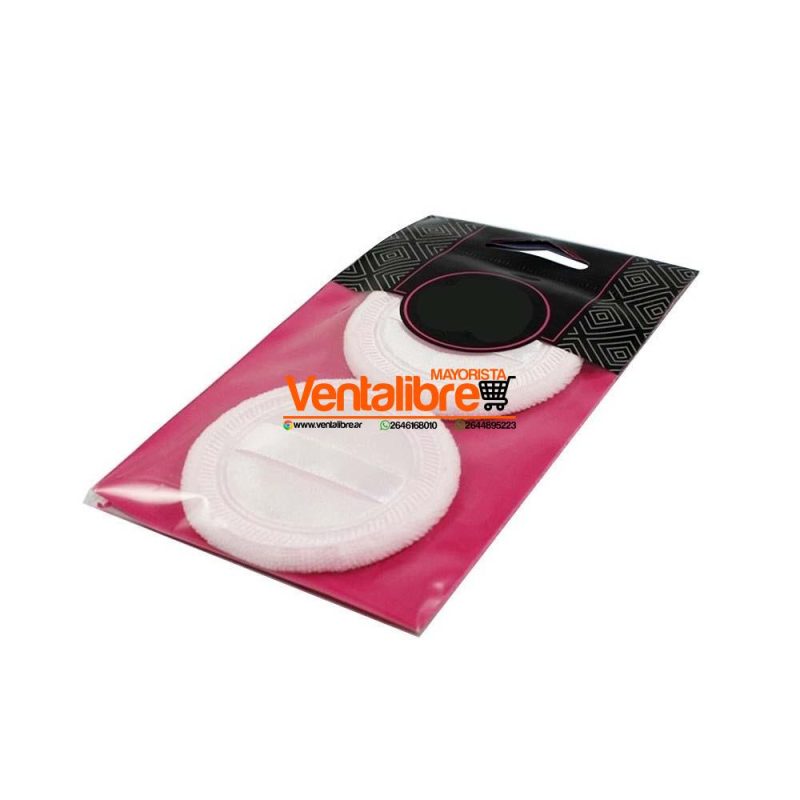 ESPONJAS PARA BASES DE MAQUILLAJES DOBLE CINTA ROSA X 2 UNI. - Imagen 4