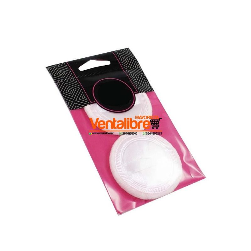 ESPONJAS PARA BASES DE MAQUILLAJES DOBLE CINTA ROSA X 2 UNI. - Imagen 5