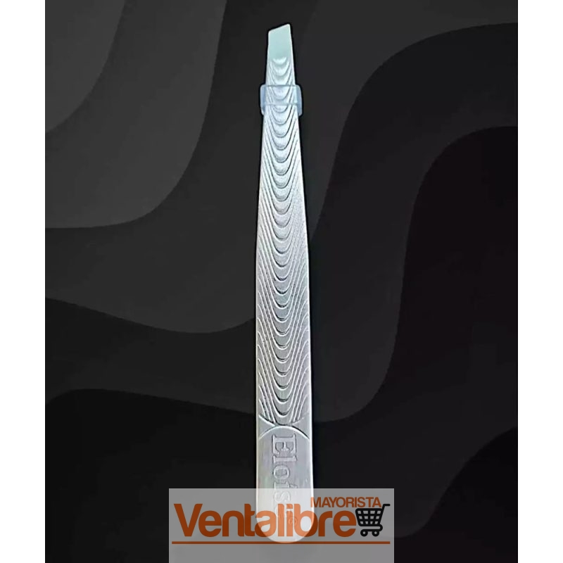 PINZA PARA DEPILAR DE ACERO INOXIDABLE DISEÑO ONDAS