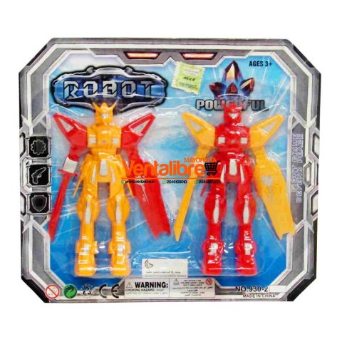 GUERRERO ROBOT ANDROIDE X 2 CON ESPADAS