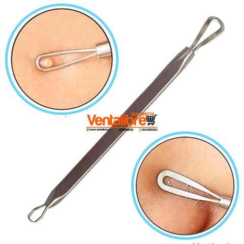 SACA ACNÉ ESPINILLAS PARA MANICURA PROFESIONAL DOBLE PUNTA DE ACERO