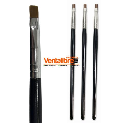 PINCEL RECTO PROFESIONAL PARA MANICURA ALTA CALIDAD