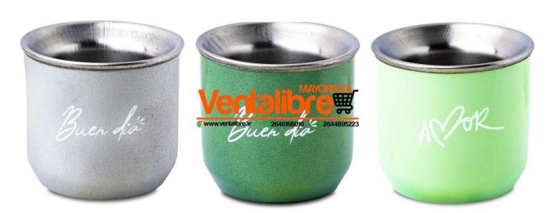 MATE TÉRMICO DE ACERO INOXIDABLE GRABADO CON FRASES 4 COLORES - Imagen 2