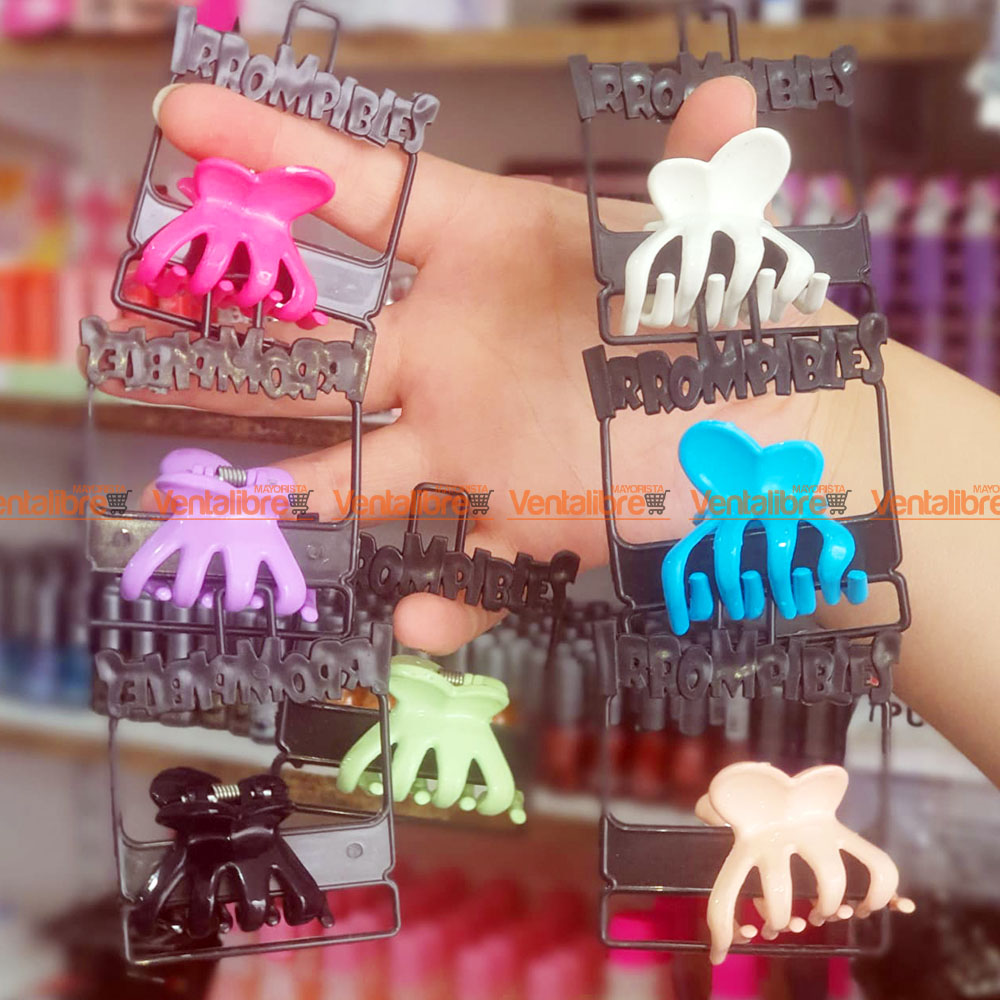 BROCHE MEDIANO DE NYLON CON DISEÑO EN BLÍSTER