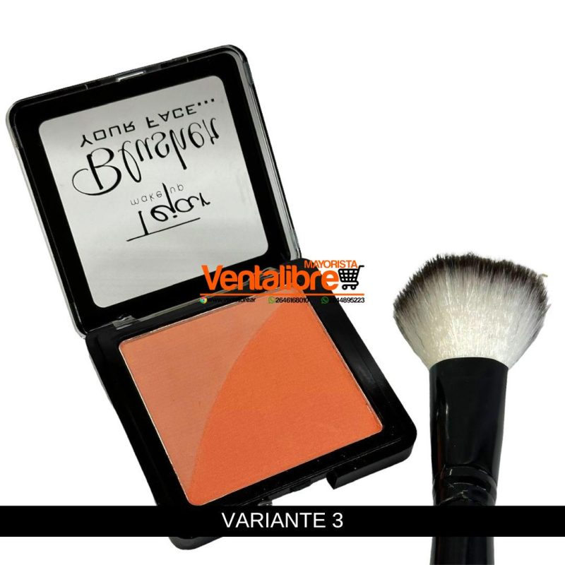 RUBOR COMPACTO COMBINADO X 2 COLORES FÓRMULA SUAVE Y REFINADA - Imagen 4