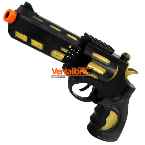 REVOLVER A CHISPA NEGRO Y DORADO