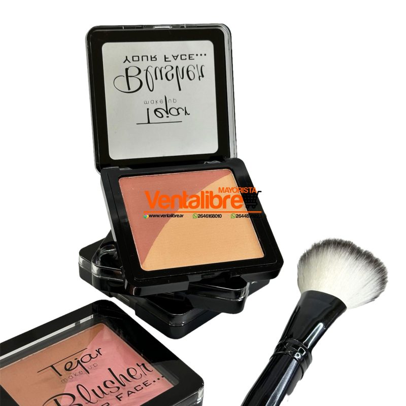 RUBOR COMPACTO COMBINADO X 2 COLORES FÓRMULA SUAVE Y REFINADA - Imagen 6