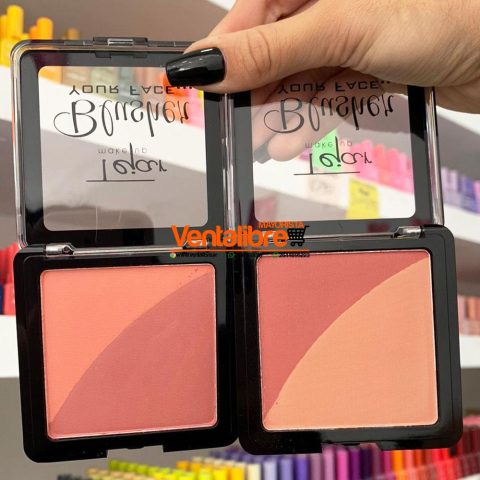 RUBOR COMPACTO COMBINADO X 2 COLORES FÓRMULA SUAVE Y REFINADA