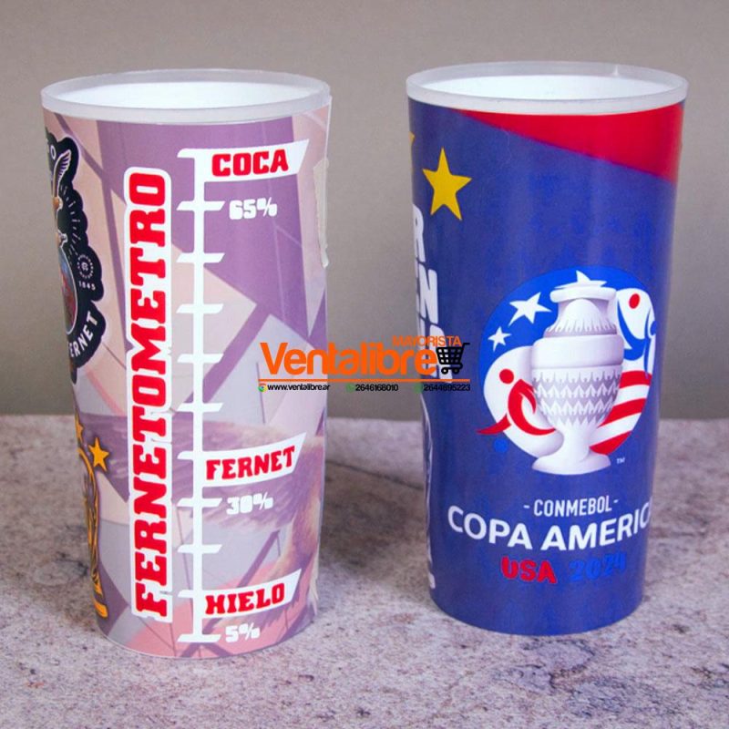 VASO ALTO FERNETERO ESTAMPADO EXCELENTE CALIDAD 800 CC. - Imagen 2