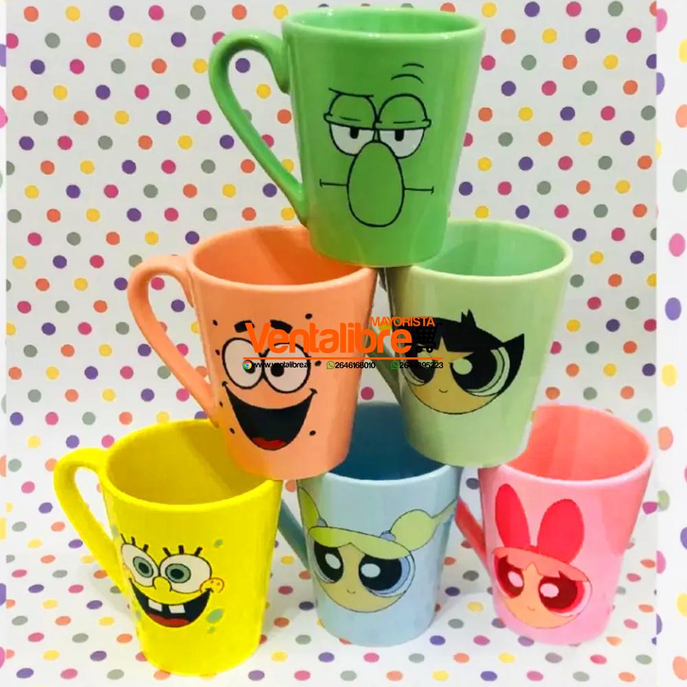 TAZA CERÁMICA CON DISEÑOS DE PERSONAJES EXCELENTE CALIDAD