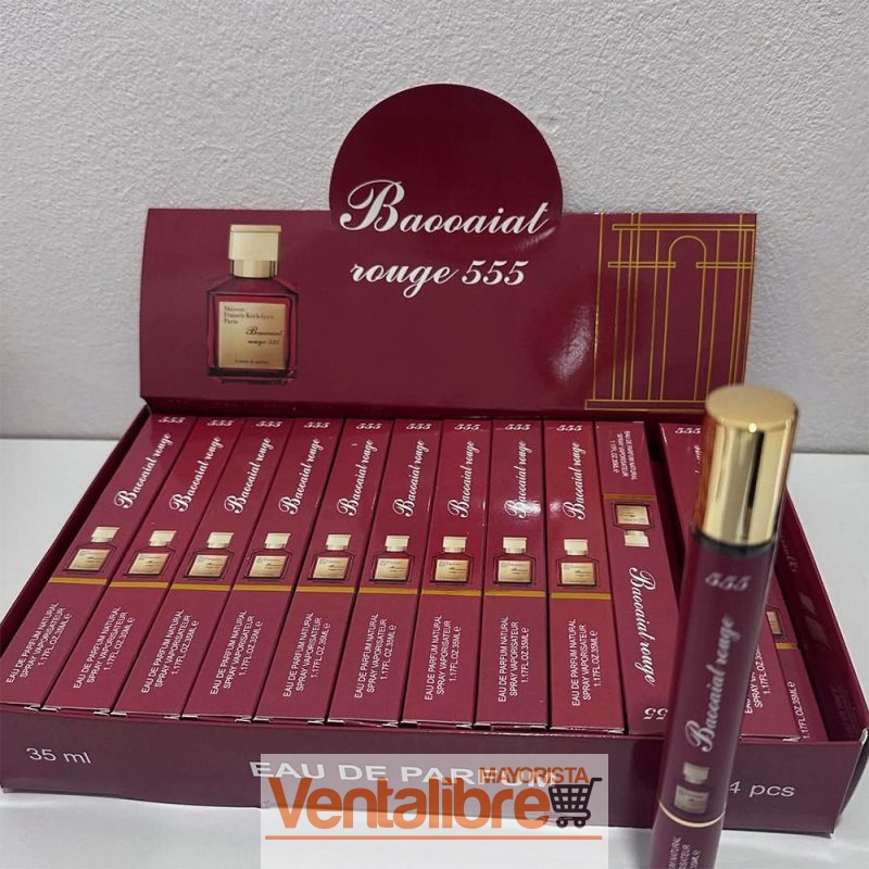 PERFUME ÁRABE SPRAY 555 BACCAIAL ROUGE PARA MUJER TUBO 35 ML.