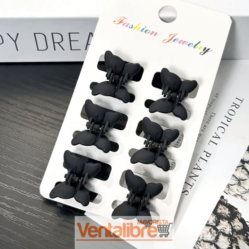 BLÍSTER DE BROCHES PARA PELO X 6U. VARIOS MODELOS