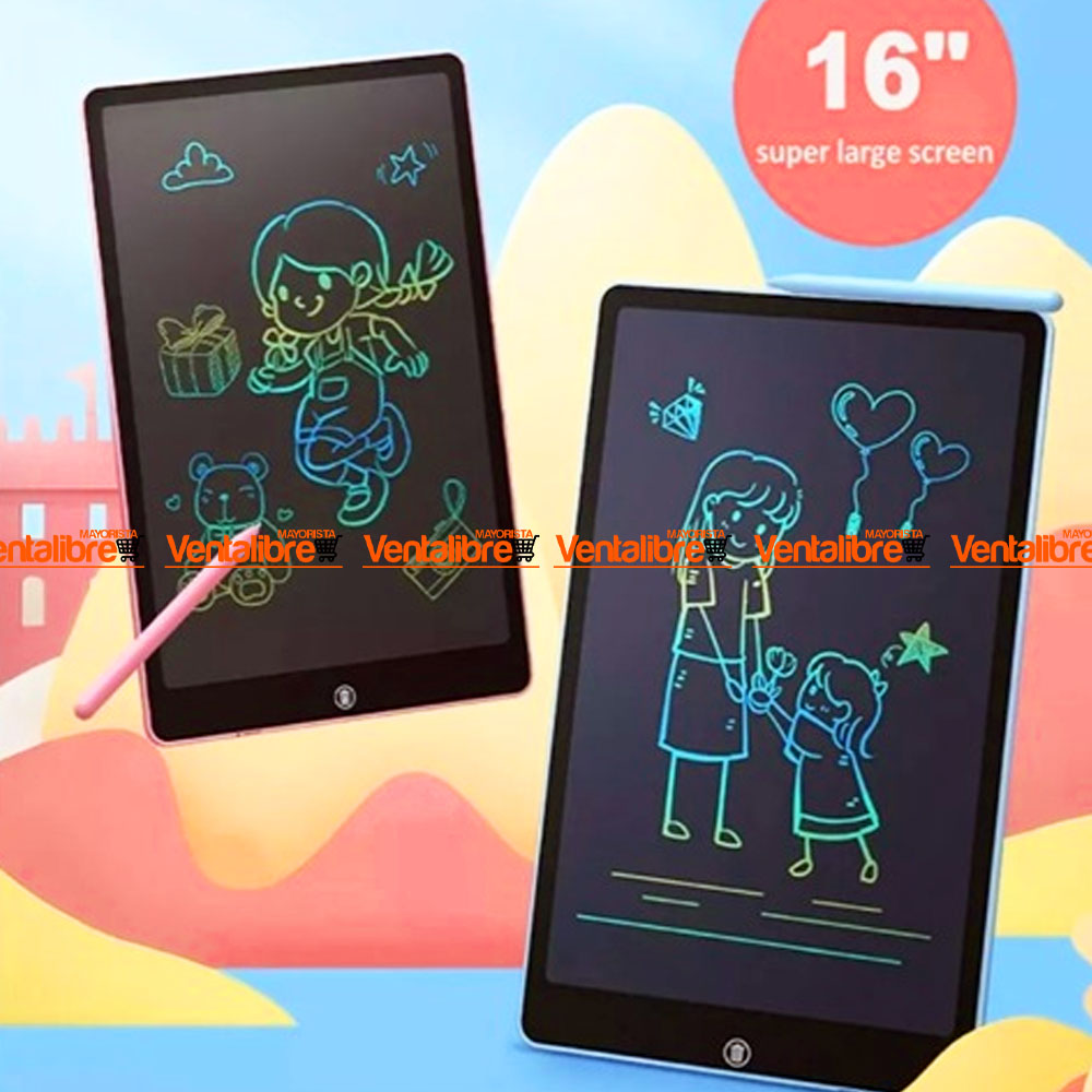 PIZARRA LCD 16″ MULTICOLOR VARIOS COLORES EXCELENTE CALIDAD