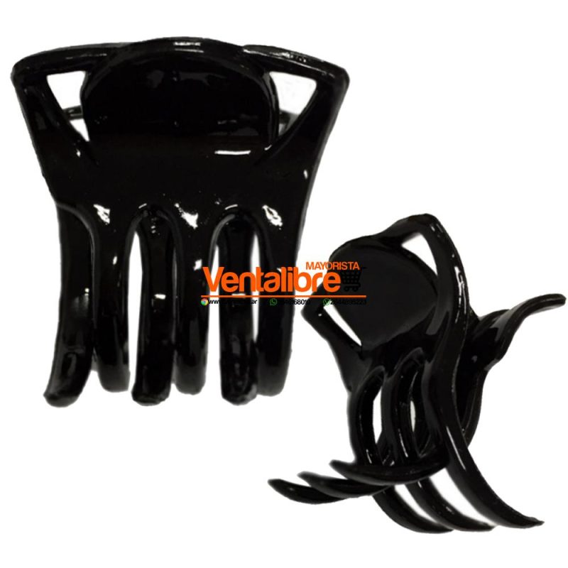 BROCHE CALADO 4 CM. NEGRO EXCELENTE CALIDAD