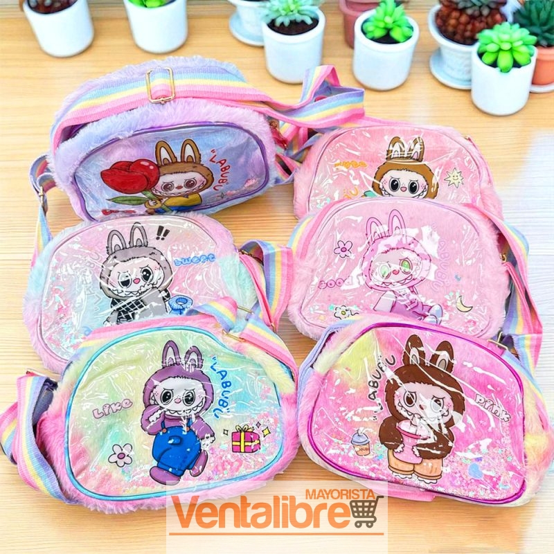 CARTERA INFANTIL PELUCHE REFORZADA ESTAMPA LABUBU