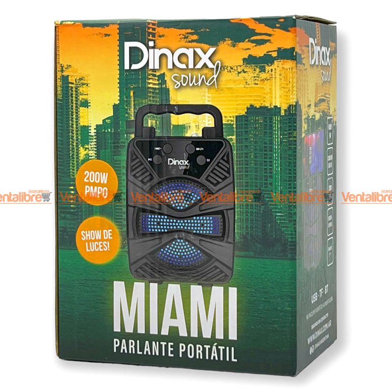 PARLANTE BLUETOOTH 3" DINAX MIAMI 200W PMPO - Imagen 2