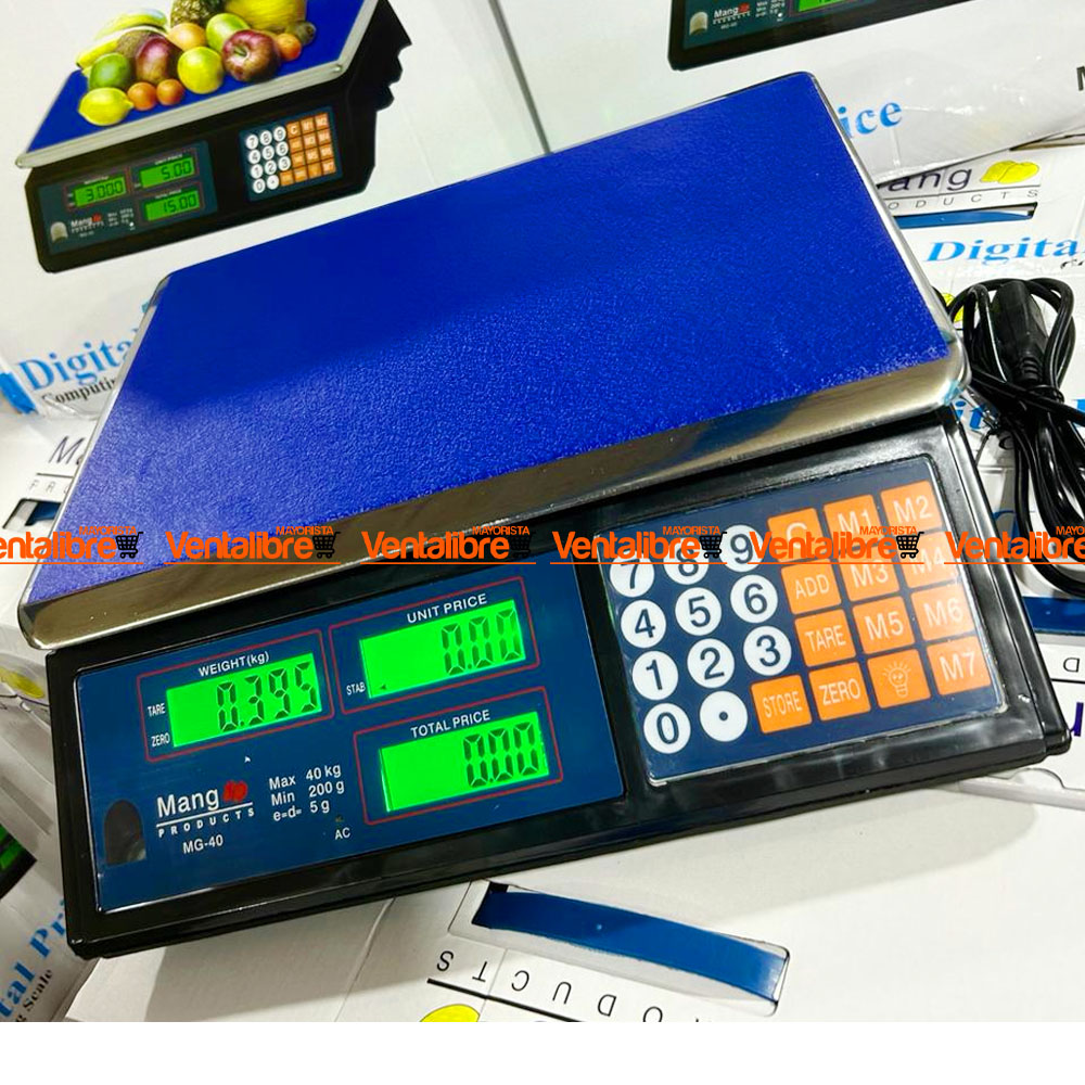 BALANZA COMERCIAL DIGITAL MANGO HASTA 40 KG.