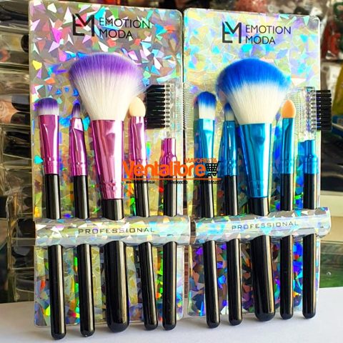 SET DE 5 PINCELES EMOTION VARIOS COLORES EXCELENTE CALIDAD X 5 UNI.