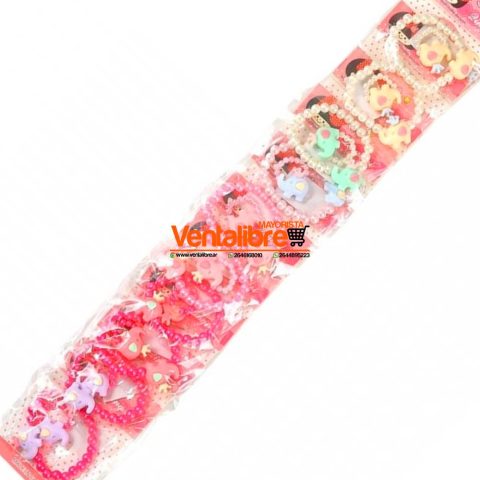 SET PULSERA MÁS ANILLO INFANTIL CON PERLITAS ELEFANTE