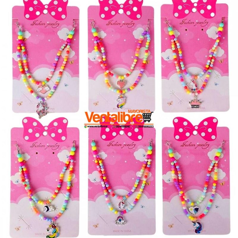 SET INFANTIL COLLAR Y PULSERA CANUTILLOS Y DIJE EXCELENTE CALIDAD