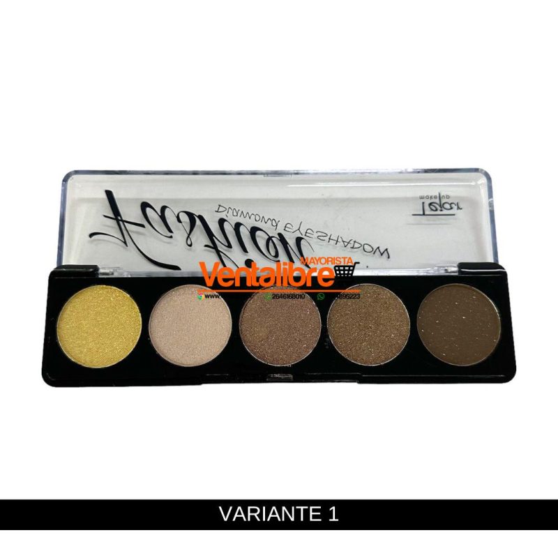 SOMBRA PARA OJOS DIAMOND PALETA DE 5 COLORES INTENSOS - Imagen 2