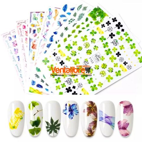 STICKERS PARA UÑAS VARIOS DISEÑOS GRAN CALIDAD