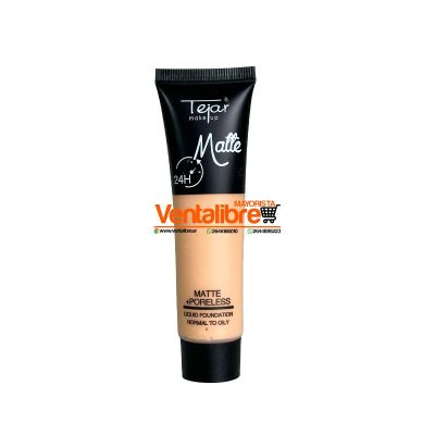 MAQUILLAJE BASE FLUIDO MATTE 24 HORAS EN POMO 4 TONOS - Image 5