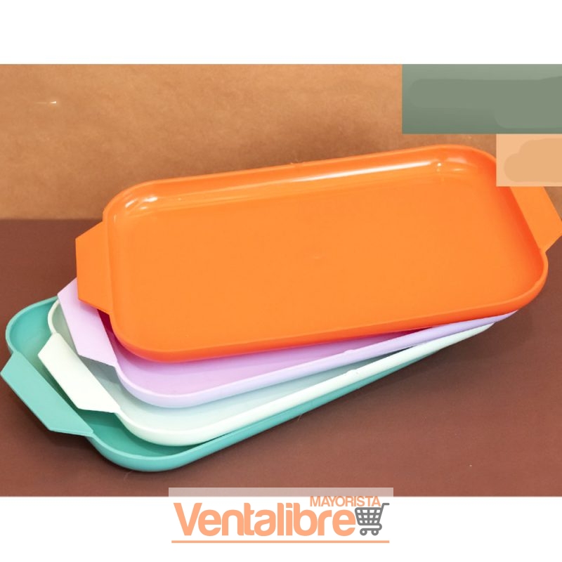 BANDEJA MEDIANA RECTANGULAR LISA 32 CM. X 18 CM.