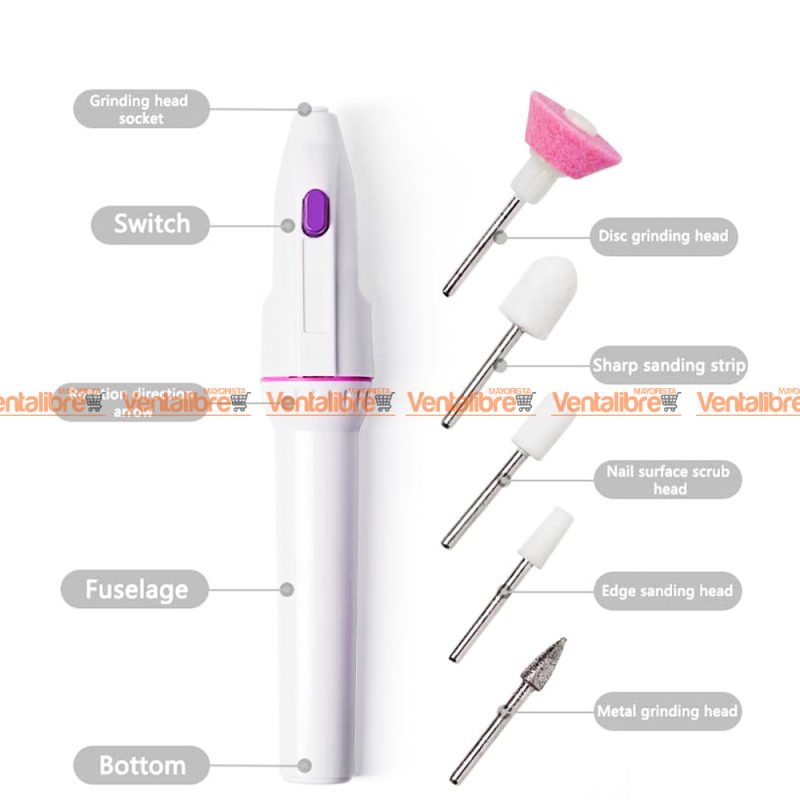 TORNO ELÉCTRICO A PILAS MAS KIT PULIDOR DE UÑAS - Image 2