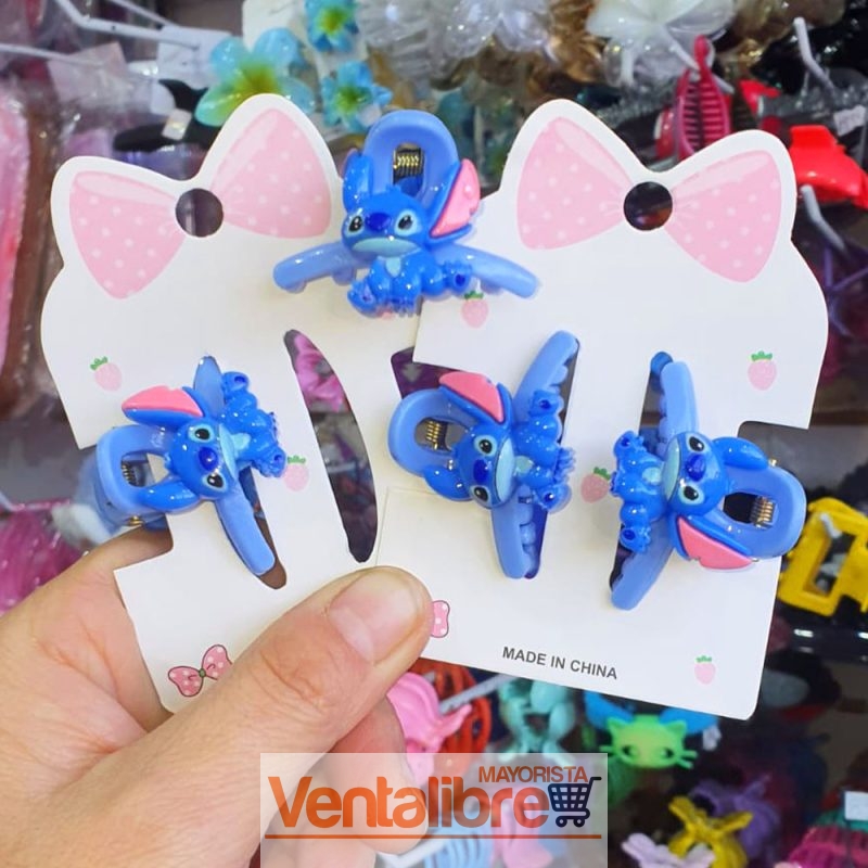 BROCHE PARA EL CABELLO CON EL PERSONAJE STITCH EXCELENTE AJUSTE