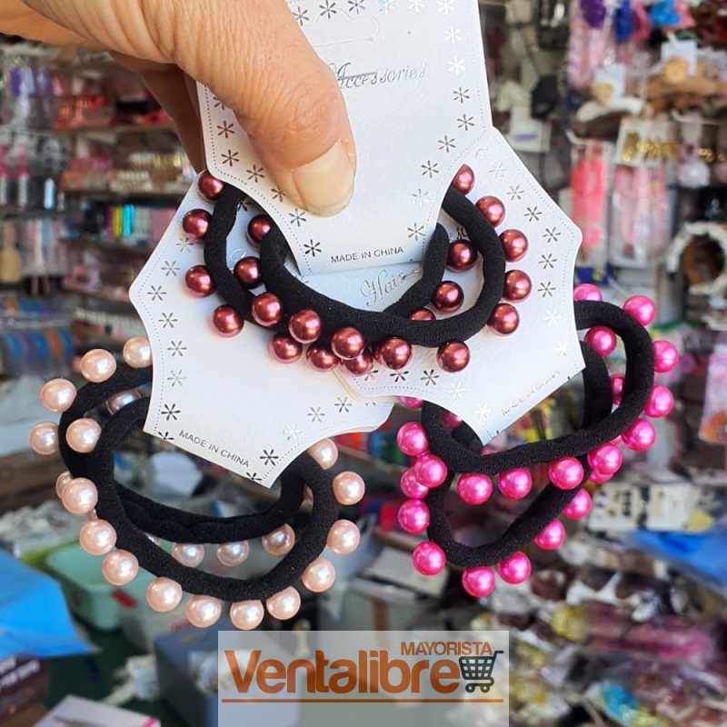 BLÍSTER DE 2 COLITAS PARA PELO CON PERLAS COLORES